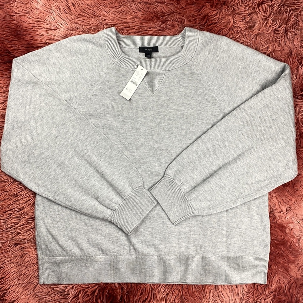 NWT JCREW COTTON-CASHMERE PULLOVER
